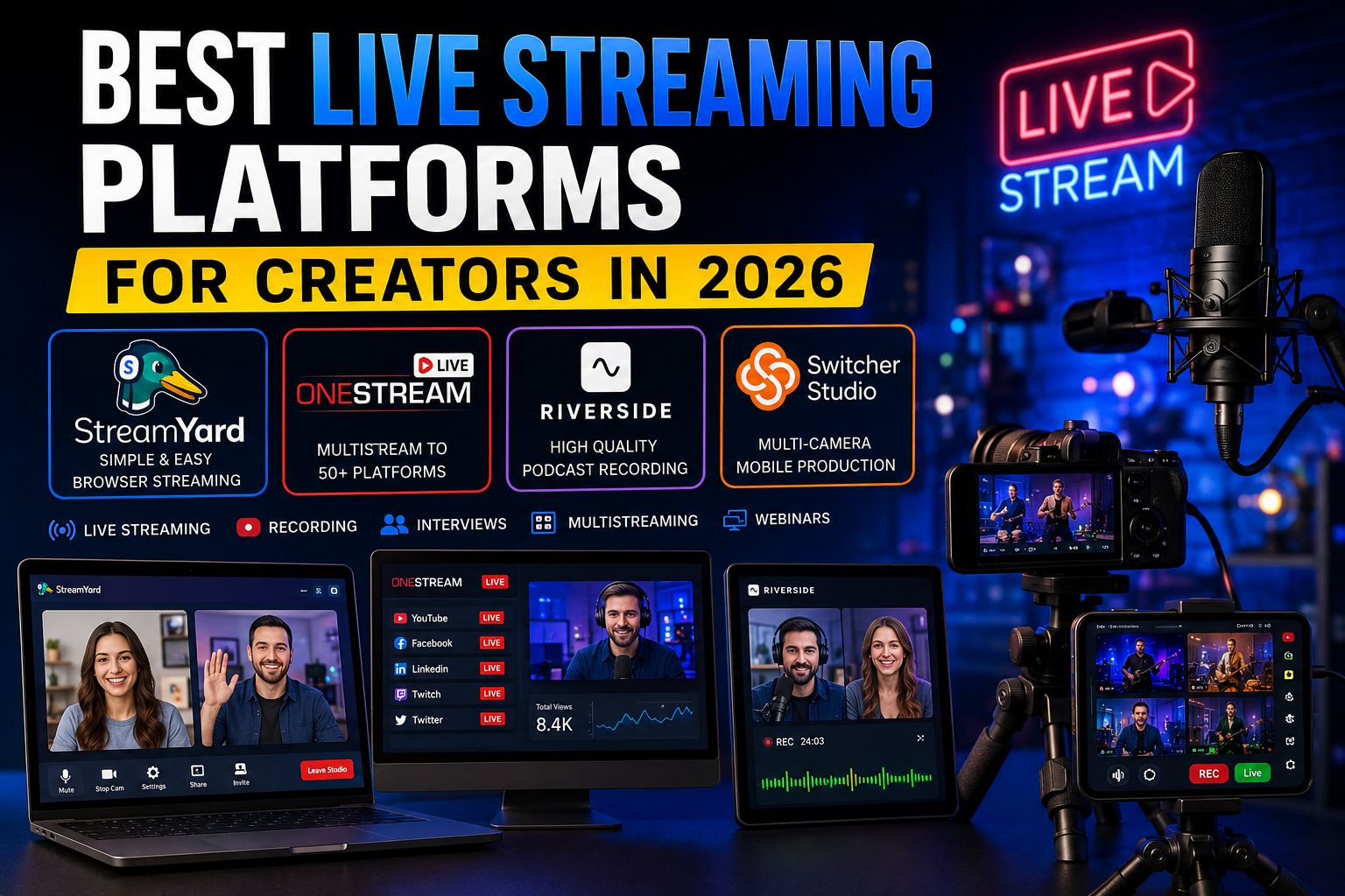Best Live Streaming Platforms for Creators in 2026