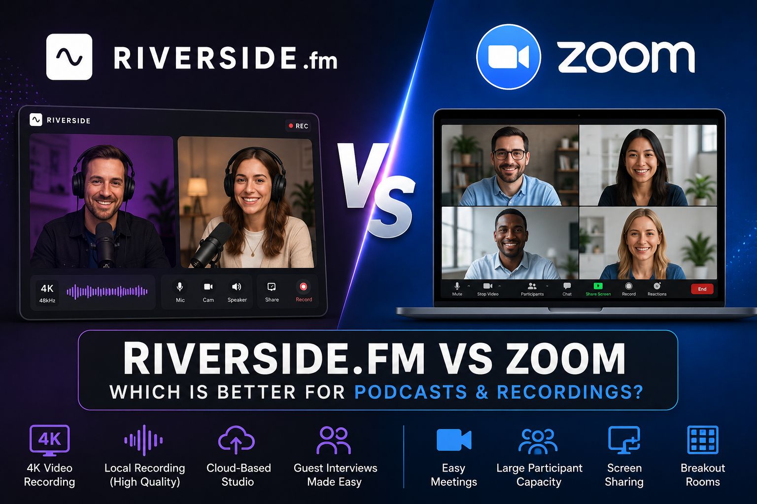 Riverside.fm vs Zoom Podcast Recording