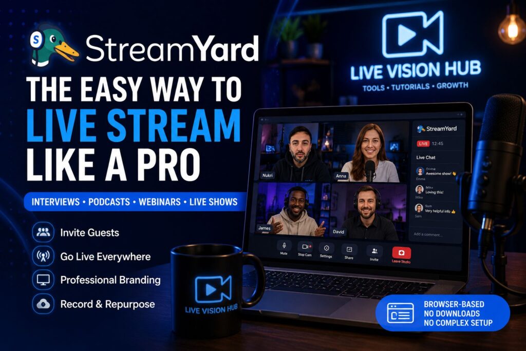StreamYard Review 2026: Easy Live Streaming for Creators, Podcasts & Webinars