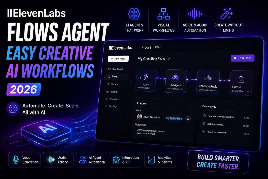 ElevenLabs Flows Agent: Easy Creative AI Workflows (2026)